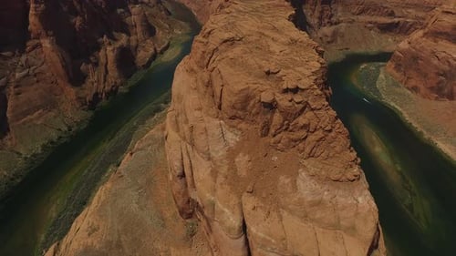Aerial View Of Grand Canyon Horseshoe Bend And Colorado River Arizona, United States