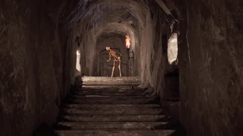 Skeleton in Cave