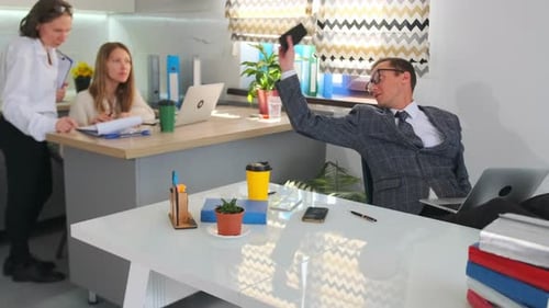 Workplace Debate Dynamics Corporate Meeting with Active Discussion Office Environment with Assertive