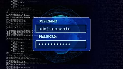 Sicherheitsverletzung, Warnung vor gehacktem System mit Anzeige von Daten unter Cyberangriff
