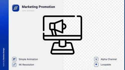 Ícone de promoção de marketing de animação