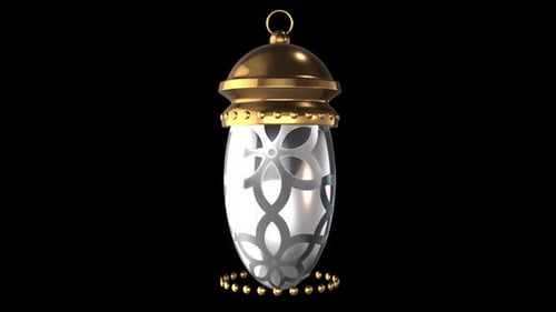 Lanterne arabe Golden Ramadan Loop Alpha