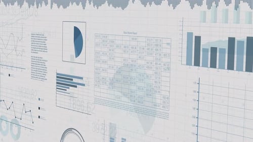 financial charts animation