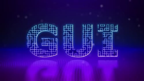 Futuristic Neon Pixel Text Title Reveal