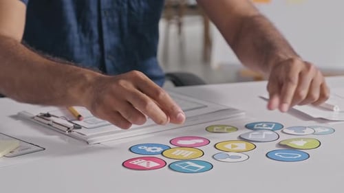 UX Designer Working on Mobile App Interface Project