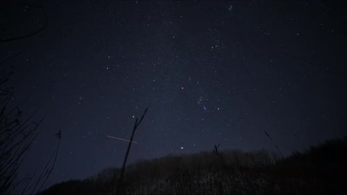 Time Lapse of Night Sky Stars Northeast China
