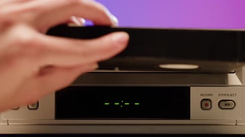 Old Video Recorder Closeup VHS