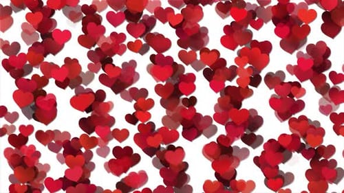 Coeur rouge volant sur fond blanc. Animation en boucle de Red Heart. Cœur romantique pour la Saint-Valentin