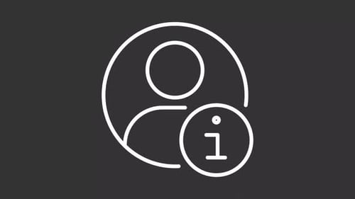 Animated User Profile Information Line Icon