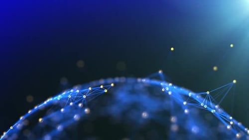 Abstract Connecting Digital Network Dots Background Animation