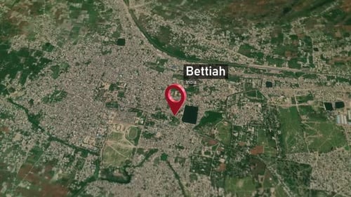 Bettiah City Map Zoom (India) from Space to Earth