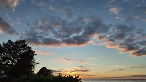 A beautiful sunset time-lapse over a lake.