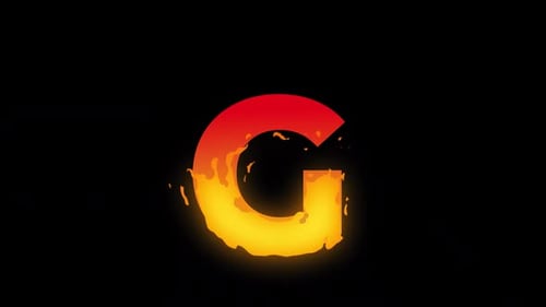 Animated Fluid Fire Letter C