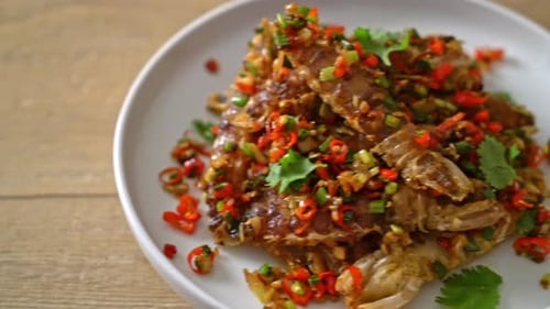 Spicy Stir Fried Mantis Shrimp Close Up