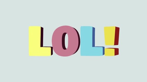 3D LOL! Title Animation In Cartoonish Style
