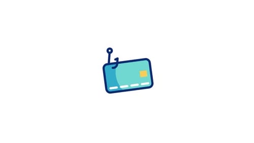 Flat Design Credit Card Phishing Attack Animation