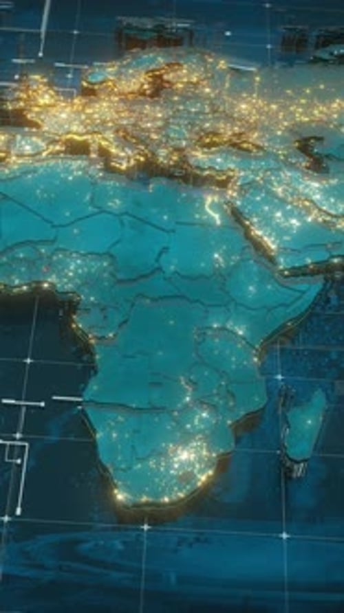 Vertical Video 3D Map CG Animation Detailed Landscapes