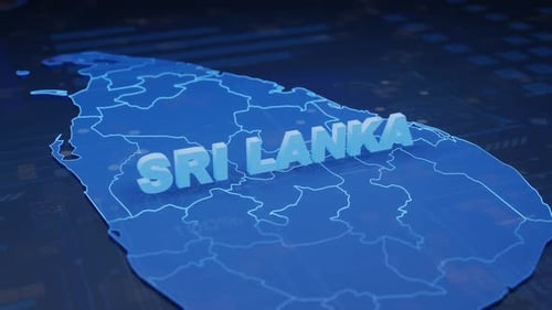Futuristic 3D Map of Sri Lanka Title Reveal