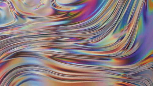 Iridescent Fluid Abstract Background Animation