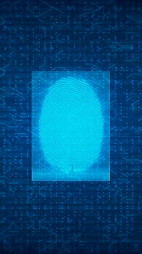 Biometric Fingerprint Scanning with Access Granted Interface - HD