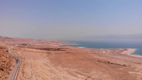 Dead sea Landscape Aerial view Israel