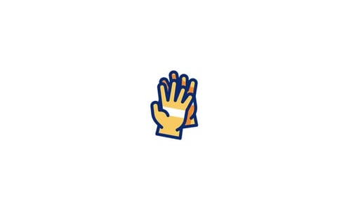 Animated Protective Gloves Icon