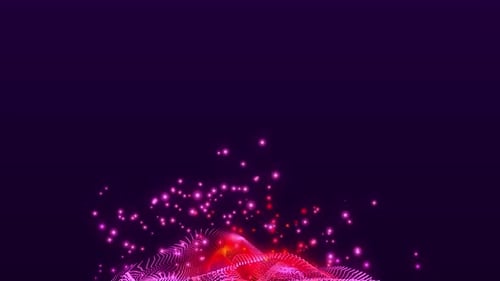 Abstract Particle Wave Flowing Background Animation