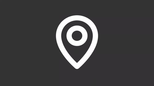 Animierter Standort, weiße Linie, UI-Symbol