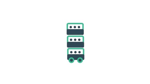 Toy Bus symbol icon animation video
