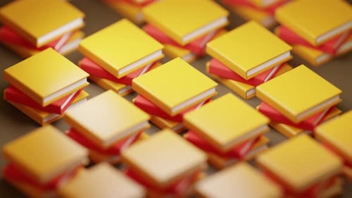 Animated Books Grid Looping Background