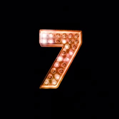 Number 7 Light Alphabet