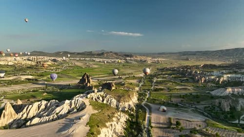 Aerial View Hot Air Baloons in Turkey 4 K