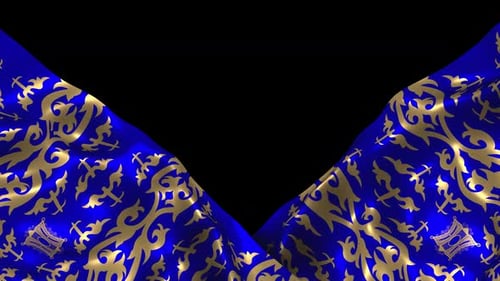 Indonesia Indonesian Ethnic Silk Pattern Cloth Sarung Batik Aceh Pinto Songket Blue Wave Alpha 3