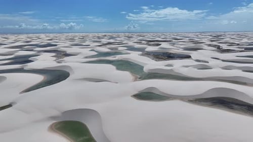 Lencois Maranhenses Skyline At Barreirinhas In Maranhao Brazil.