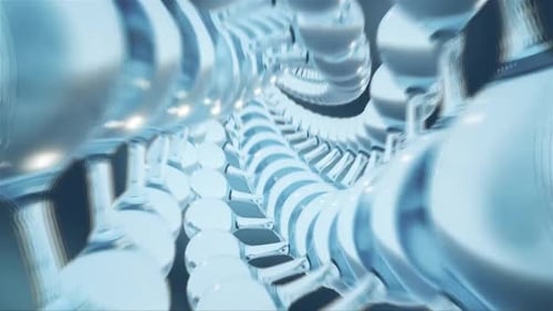 Malic acid, rotating 3D model of dicarboxylic acid, seamless looped video,