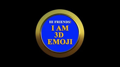 New Cute 3d Emoji With Text Background Loop Animation