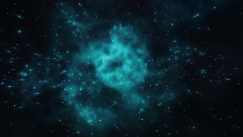 Green Glowing Galaxy Stars Animation