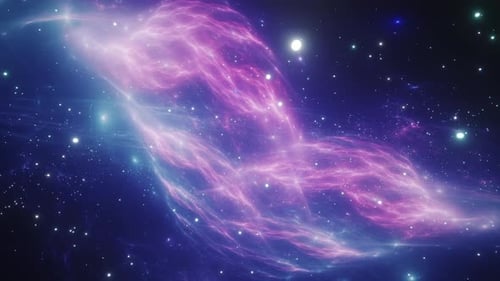 Animated Space Nebula Background with Shimmering Stars