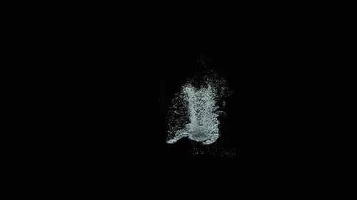 Water Particle Fluid Figure Animation