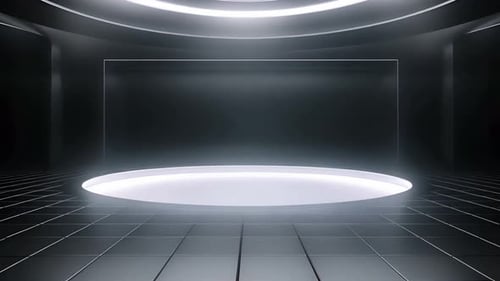 Futuristic Glowing Sci-Fi 3D Logo Reveal Intro