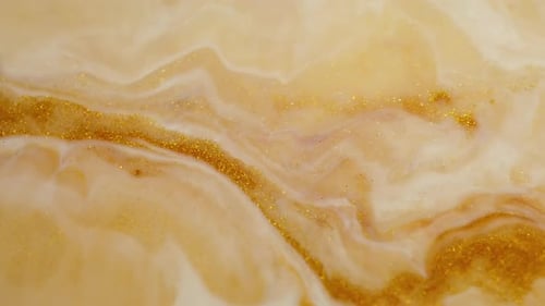 Gold Glitter Swirls in Abstract Liquid Patterns