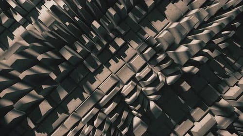 Dynamic 3D Block Movement Abstract Background