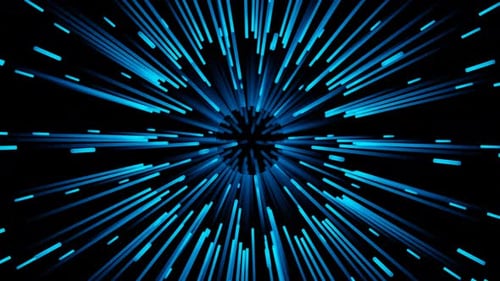 Glowing Blue Neon Rotating Energy Ball Burst Vj Loop Animation