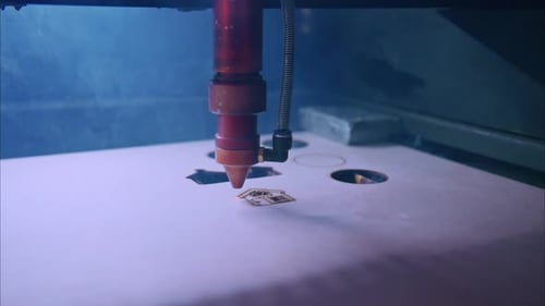 Laser Cutting Machine in Operation