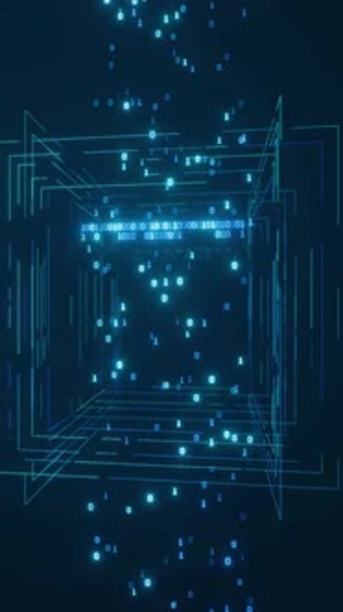 Aprendizaje automático. Fondo digital. Tecnología blockchain. Cifrado. VPN. Fondo binario. Vir