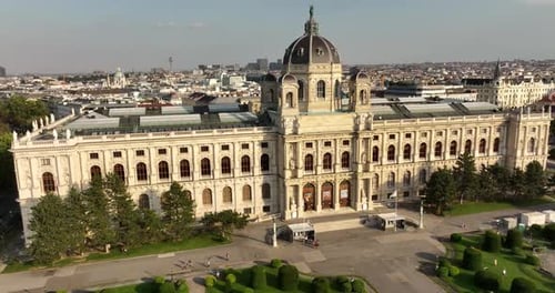 Aerial View of Maria Theresia Museums Quartier Maria Theresien Platz Art History Kunsthistorisches