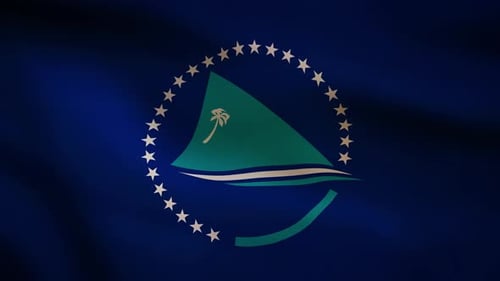 Comunidade do Pacífico acenando a bandeira