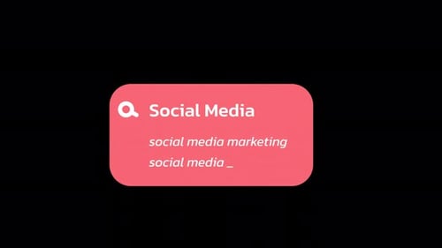 Social Media Marketing Search Bar Results Alpha Channel 4K