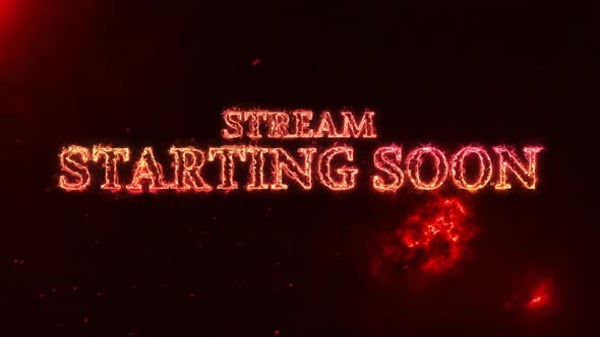 Stream starting soon neon text animation suitable for video live ...