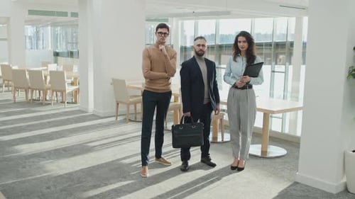 Business Team working in Modern Office